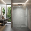 Scalar Semi-Frameless Double Sliding Shower Door, W60" x H76", Ultra Clear Low Iron Glass, Chrome