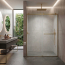 Scalar Semi-Frameless Double Sliding Shower Door, W60" x H76", Ultra Clear Low Iron Glass,Sain Gold