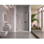 EVerest Frameless Hinged Frameless Shower Door, for Opening W 53"-54" x H 78",3/8"-thick Clear Glass, W 28'' Door,Matte Black Hardware