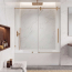 Segovia Frameless Single Sliding Tub Door W60" x H78",Ultra Clear 3/8" Glass, Brushed Gold Hardware