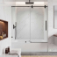 Segovia Frameless Single Sliding Tub Door W60" x H78",Ultra Clear 3/8" Glass, Matte Black Hardware