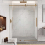 Segovia Frameless Single Sliding Shower Door W60" x H78",Ultra Clear 3/8" Glass, Brushed Gold Hardware