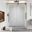 Segovia Frameless Single Sliding Shower Door W60" x H78",Ultra Clear 3/8" Glass, Matte Black Hardware