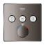 Grohe Grohtherm Three Function Thermostatic Valve Trim Only with Four Knob / Push Button Handles, Integrated Diverter, and Volume Control - Less Rough In