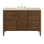 James Martin Vanities Myrrin 48 Inch Free Standing Single Basin Hardwood Vanity Set with Solid Surface Top, Rectangular Sink, USB Port(s), and Electrical Outlet(s)