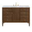 James Martin Vanities Myrrin 48" Single Basin Wood Vanity Set with 3cm Carrara White Marble Vanity Top, Rectangular Sink, USB Port and Electrical Outlet - 8" Faucet Centers