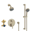 Grohe Cosmopolitan Pressure Balanced Shower System with Shower Head, Hand Shower, Slide Bar, Shower Arm, Hose, and Valve Trim 29429EN0