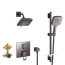 Grohe Eurocube Pressure Balanced Shower System with Shower Head, Hand Shower, Slide Bar, Shower Arm, and Valve Trim 29433A00