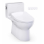 TOTO Redington 1.28 GPF One Piece Elongated Toilet with Left Hand Lever - Bidet Seat Included MW6724726CEFG#01