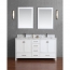 Vincent 60" Solid Wood Double Bathroom Vanity in White HM-13001-60-WMSQ-WT