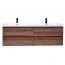 Angela 63" Wall-Mount Bathroom Double Vanity in Walnut TN-AG1600-WN