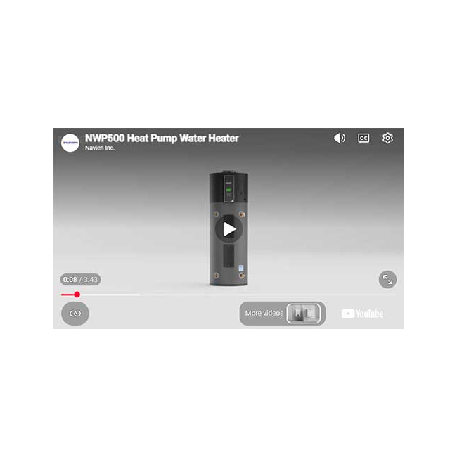 New Navien NWP500 Heat Pump Water Heater