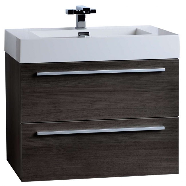 26.75" Single Bathroom Vanity Set in Grey Oak TN-T690-GO