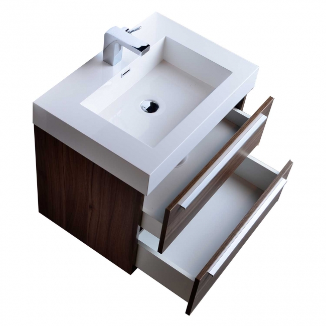 Buy 26.75" Single Bathroom Vanity Set in Grey Oak TN-T690-WN