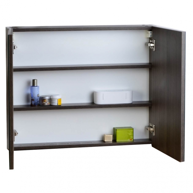 Medicine Cabinet w Mirror Grey Oak 31.5 in. W x 26 in. H TN-TB800-MC-GO