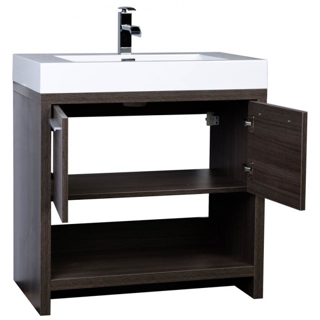 32" Bathroom Vanity Set - Grey Oak TN-L800-GO