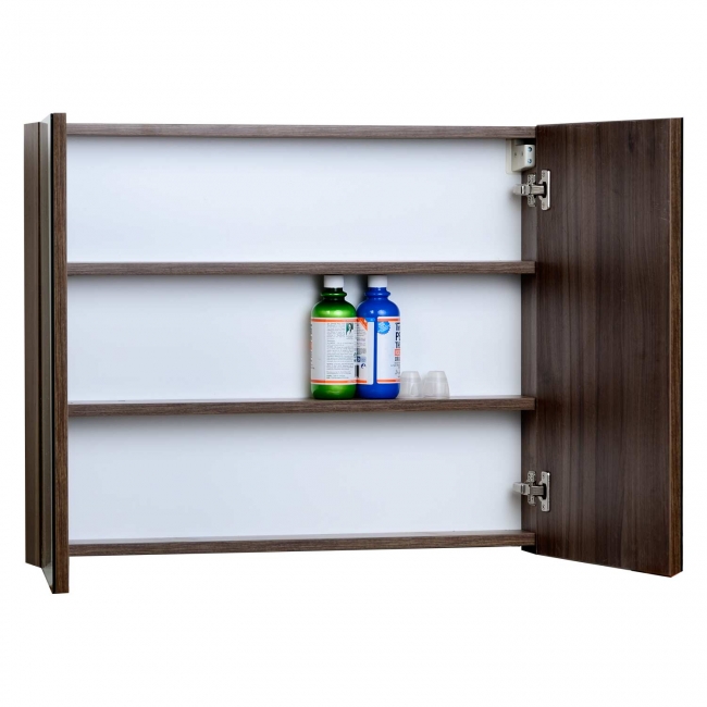 Medicine Cabinet w Mirror Walnut 31.5 in. W x 26 in. H TN-TB800-MC-WN
