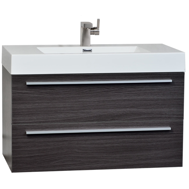 35.5" Wall-Mount Modern Bathroom Vanity in Black Sable TN-M900-BS