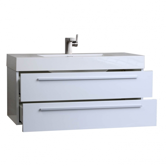 39.5" Wall-Mount Contemporary Bathroom Vanity Walnut TN-T1000-WN