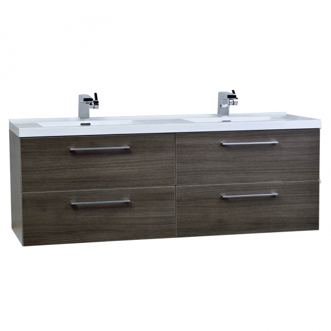 67" Modern Double Vanity Set Grey Oak TN-A1710-GO