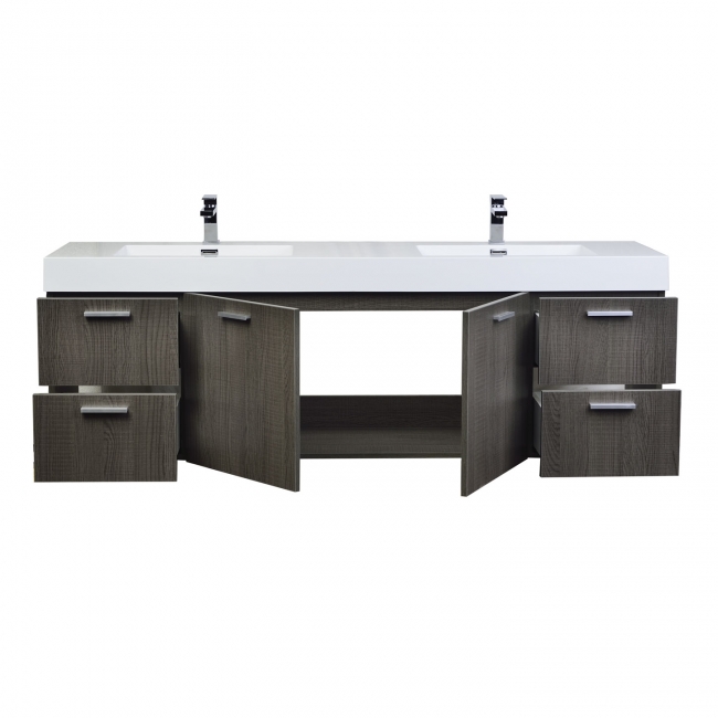 Mula 71" Contemporary Double Vanity Set RS-LA1810-OAK