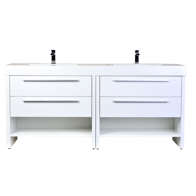 Mula 71" Contemporary Double Vanity Set RS-LA1810-HGW