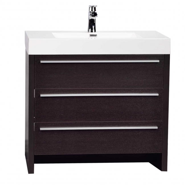 Vinnce 35.5" Modern Bathroom Vanity in Espresso TN-LX900-WG