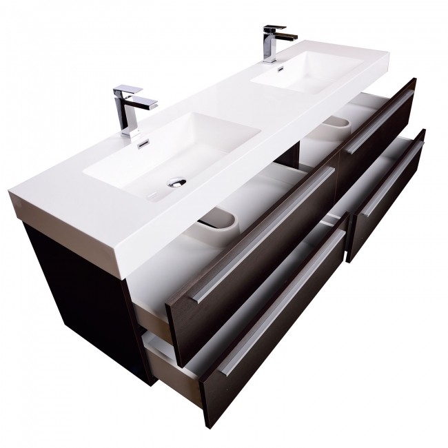 Buy Andria 71 Inch Contemporary Double Wall Mounted Espresso TN-M1810-WG on ConceptBaths.com , FREE SHIPPING