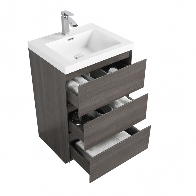 Buy Edison 23.6" Single Bathroom Vanity Set in Grey Oak TN-ED600-GO  - Conceptbaths.com