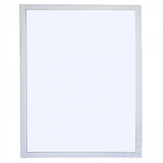 Framed Wall Mirror 31.5 in. W x 29.5 in. H High Gloss White Finish TN-800-M-HGW