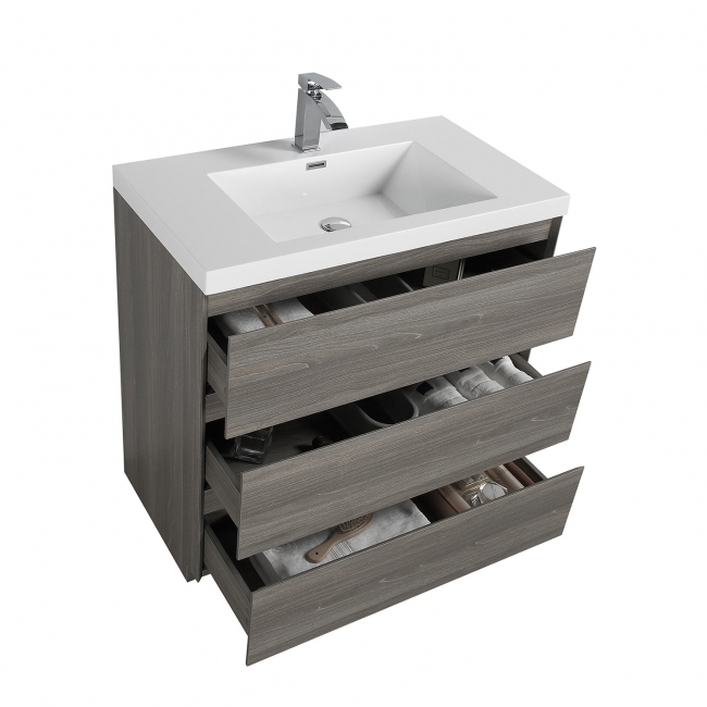 Edison 35.5" Single Bathroom Vanity Set in Maple Grey TN-ED900-MG