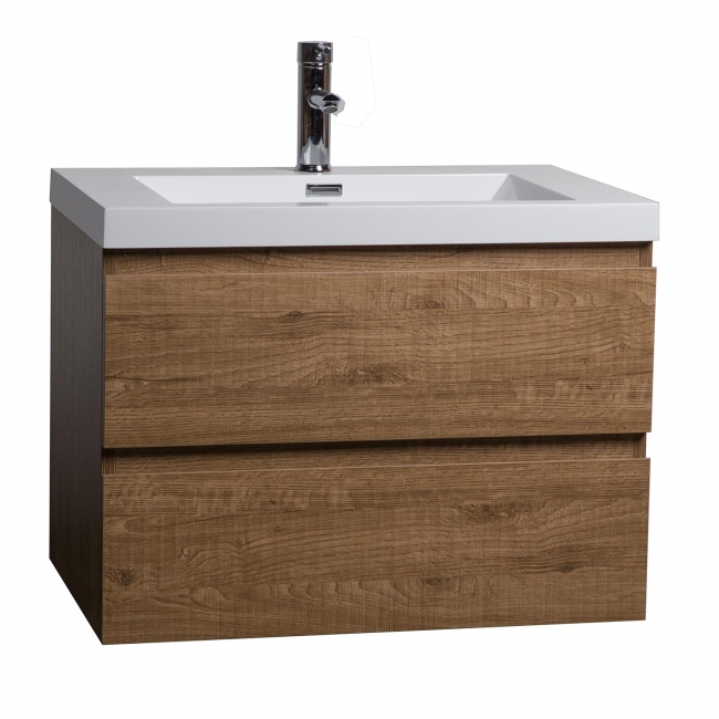 Angela 29.5" Wall-Mount Bathroom Vanity Natural Oak TN-AG750-NO