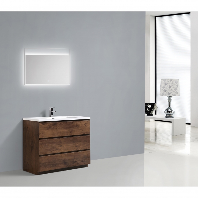 Edison 41.9" Single Bathroom Vanity Set in Rosewood TN-ED1065-RW