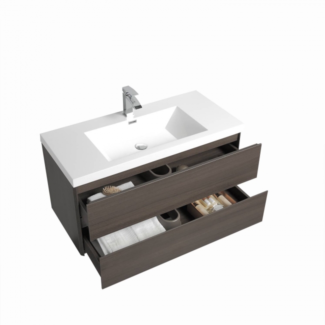 Buy Angela 41.9" Wall-Mount Bathroom Vanity Grey Oak TN-AG1065-1-GO- Conceptbaths.com Free Shipping