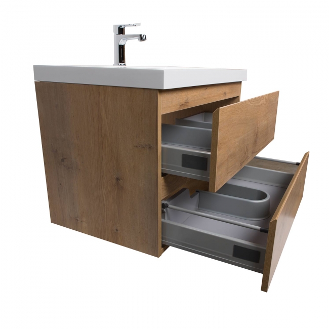 Buy Angela 29.5 Inch Wall-Mount Bathroom Vanity Natural Oak TN-AG750-NO - Conceptbaths.com Free Shipping