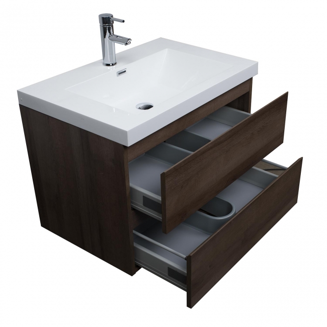 Buy Angela 29.5 inch Wall-Mount Bathroom Vanity Black Walnut TN-AG750-BW- Conceptbaths.com Free Shipping