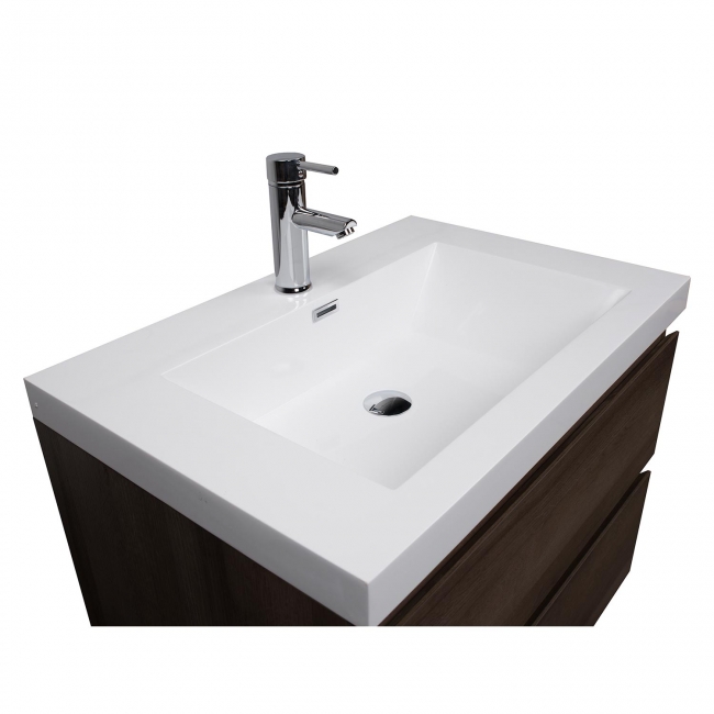 Buy Angela 29.5 inch Wall-Mount Bathroom Vanity Black Walnut TN-AG750-BW- Conceptbaths.com Free Shipping