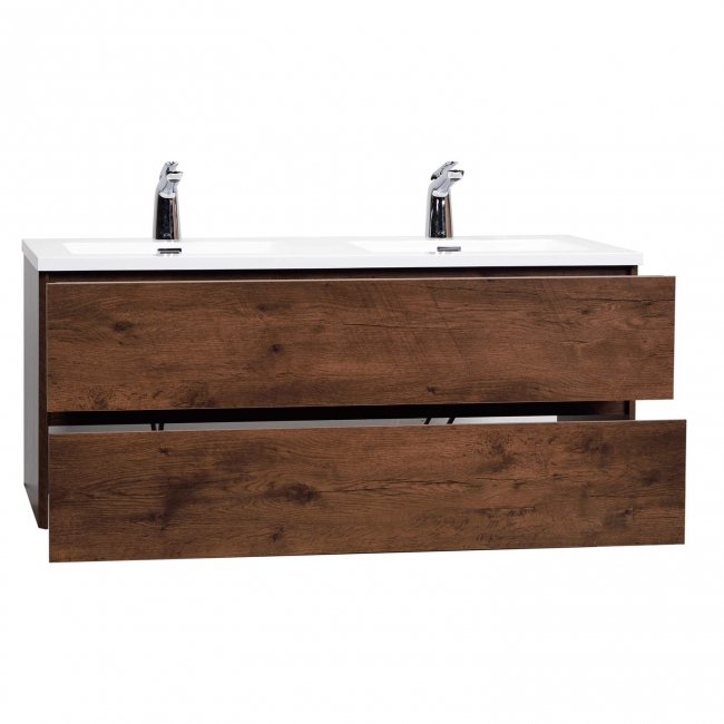 Buy Angela 47" Wall-Mount Double Bathroom Vanity  Rosewood TN-AG1200D-RW Conceptbaths.com, FREE SHIPPING