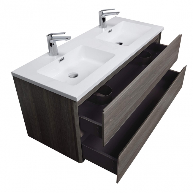 Buy Angela 47" Wall-Mount Double Bathroom Vanity  Rosewood TN-AG1200D-RW Conceptbaths.com, FREE SHIPPING
