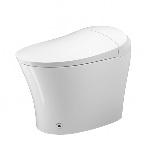 Clover Elongated Smart Toilet Bidet with Auto Open & Close, Auto Flush,  Heated Seat and Remote