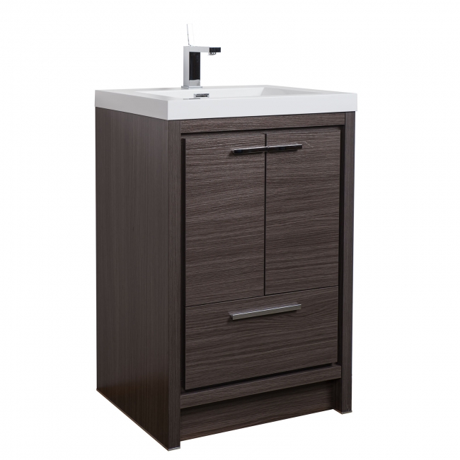 CBI Enna 23.5-inch Modern Bathroom Vanity in Char Oak TN-LA600-CO
