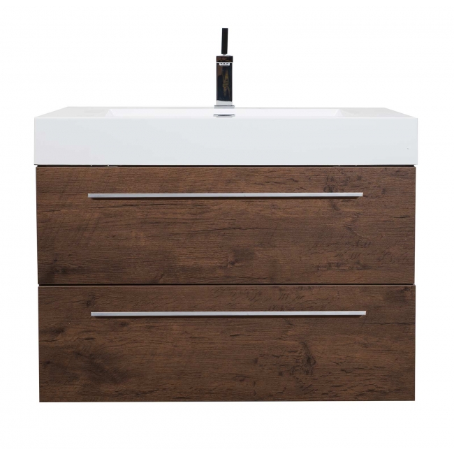 31.5" Wall-Mount Contemporary Bathroom Vanity, Rose wood,  TN-M800-RW