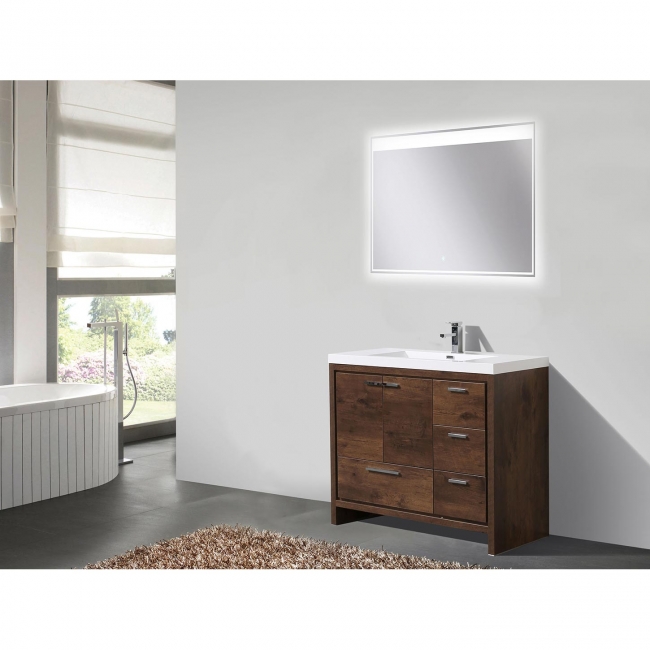 CBI  Enna 36 Inch Rosewood Modern Bathroom Vanity