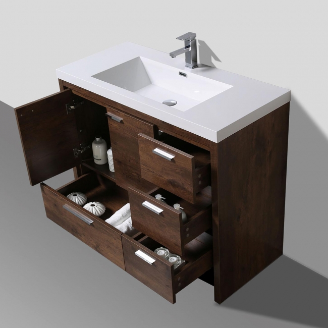 CBI  Enna 36 Inch Rosewood Modern Bathroom Vanity