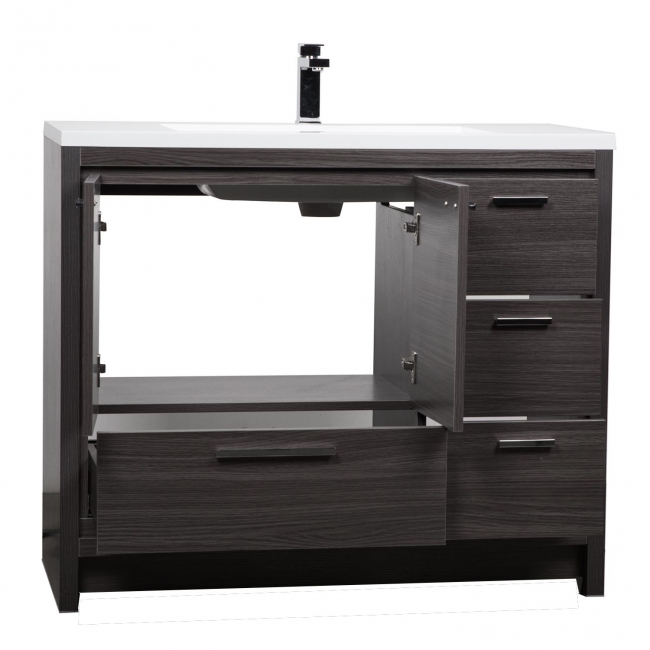 CBI Enna 36 Inch Grey Oak Modern Bathroom Vanity TN-LA1200-GO