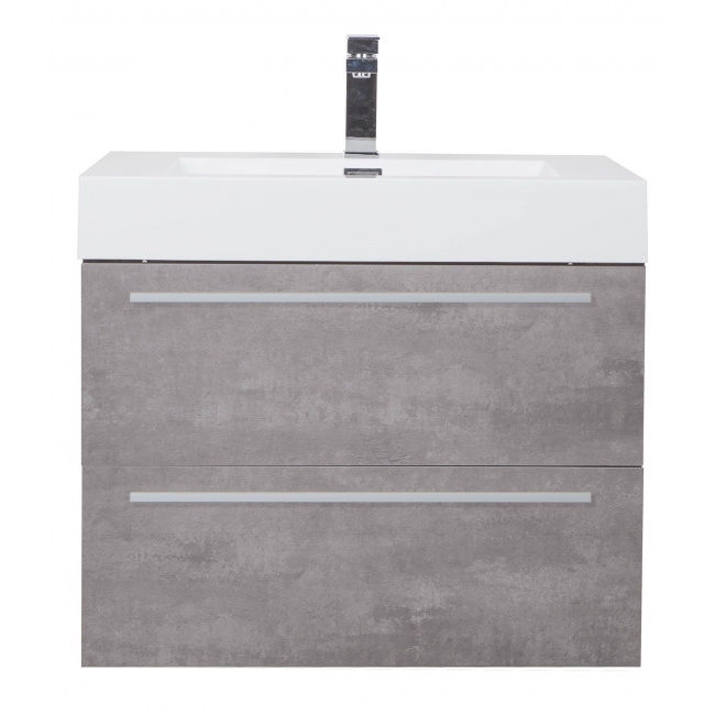 27" Wall Mounted Bathroom Vanity, Cement Grey