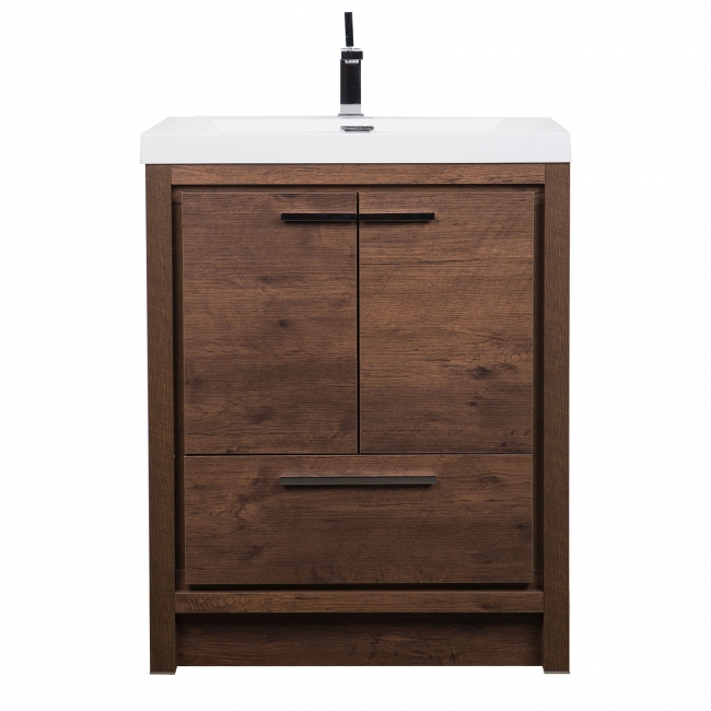 CBI Enna 29.5 Inch Modern Bathroom Vanity in Rosewood TN-LA750-RW