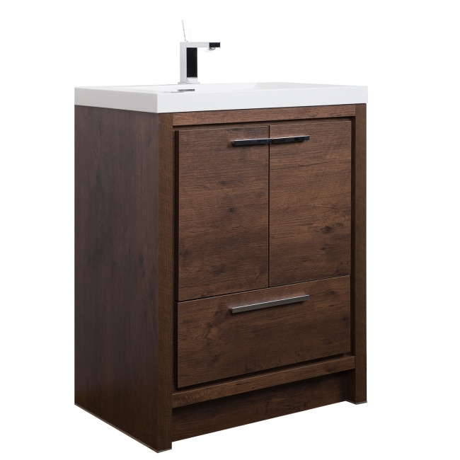 CBI Enna 29.5 Inch Modern Bathroom Vanity in Rosewood TN-LA750-RW