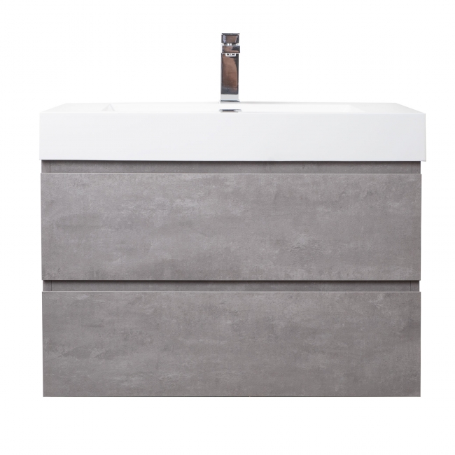 Angela 31.5" Wall-Mount Bathroom Vanity,  Cement Grey TN-AG800-CG