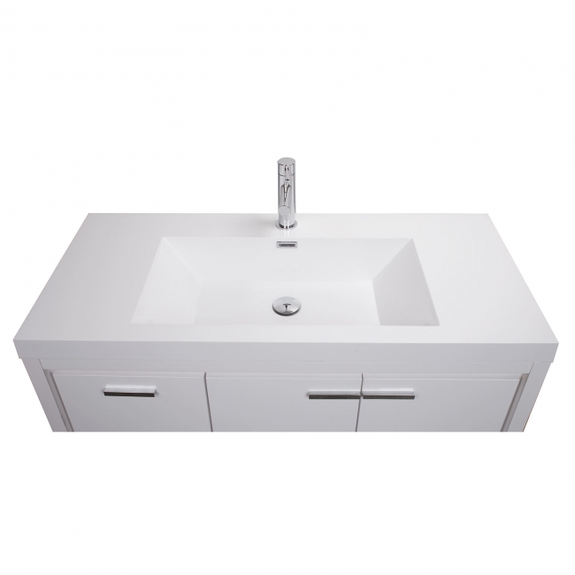 CBI 36" Inch Modern Bathroom Vanity TN-LA900L-HGW, Gloss White